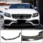 Mercedes E-klase W213 2016–2023 Priekšējā bampera lūpa Lip V1 (E63 AMG 2016-2019, oglekļa šķiedra) foto 1