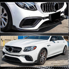 Mercedes E-klase W213 2016–2023 Priekšējā bampera lūpa Lip V1 (E63 AMG 2016-2019, oglekļa šķiedra) foto 4