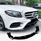Mercedes E-klase W213 2016–2023 Priekšējā bampera lūpas spoileris (AMG-Line / E43 AMG 2016-2019, plastmasa) foto 1