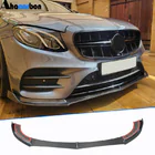Mercedes E-klase W213 2016–2023 Priekšējā bufera lūpa Lip V1 (AMG-Line / E43 AMG 2016-2019, oglekļa šķiedra) foto 1