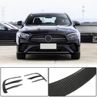 Mercedes E-klase W213 2016–2023 Priekšējā bufera lūpas uzlikas (AMG-Line 2020+, sausais karbons) foto 8