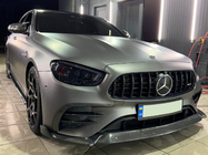 Mercedes E-klase W213 2016–2023 Priekšējā bufera lūpas uzlikas (AMG-Line 2020+, sausais karbons) foto 7