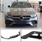 Mercedes E-klase W213 2016–2023 Priekšējā bampera lūpa Lip V2 (E63 AMG 2016-2019, oglekļa šķiedra) foto 1