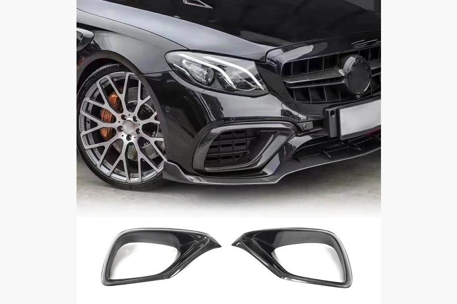 Mercedes E-klase W213 2016–2023 Priekšējā bufera uzlikas (E63 AMG 2016-2019, oglekļa šķiedra) Image