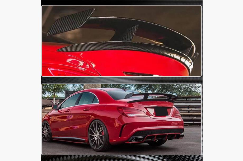 Mercedes CLA C117 2013–2019 Spoileris V3 (SD, oglekļa šķiedra) Foto 4
