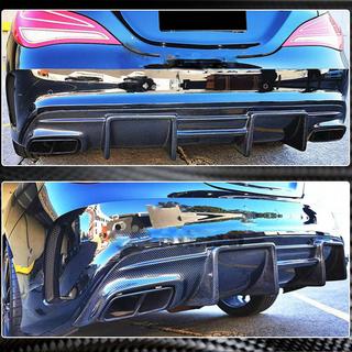Aizmugurējā bampera difuzors V1 (AMG-Line / CLA45 AMG, oglekļa šķiedra) foto 4