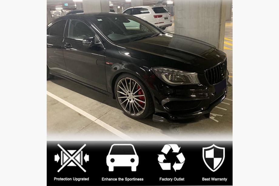 Mercedes CLA C117 2013–2019 Priekšējā bufera uzlikas (Base SD 2013-2016, karbons) Foto 2