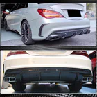 Mercedes CLA C117 2013–2019 Aizmugurējā bufera difuzors (AMG-Line / CLA45 AMG 2017-2019, karbons) foto 4