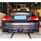 Mercedes CLA C117 2013–2019 Aizmugurējā bampera difuzors V1 (AMG-Line / CLA45 AMG 2013-2016, oglekļa šķiedra) foto 2