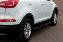 Kia Sportage 2010–2015 Sānu kāpšļi Allmond Black (2 gab., alumīnijs) foto 1
