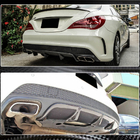 Mercedes CLA C117 2013–2019 Aizmugurējā bampera difuzors V2 (AMG-Line / CLA45 AMG 2013-2016, oglekļa šķiedra) foto 6
