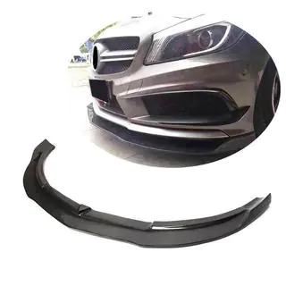Priekšējā bampera lūpas uzlika Lip V1 (priekš AMG-Line / A45 AMG HB 2013-2015, karbons) foto 1