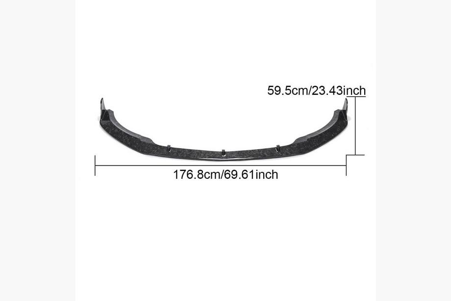 Mercedes A-class W176 2012–2018 Priekšējā bufera lūpa Lip (A45 AMG HB 2016-2018, karbons) Foto 5