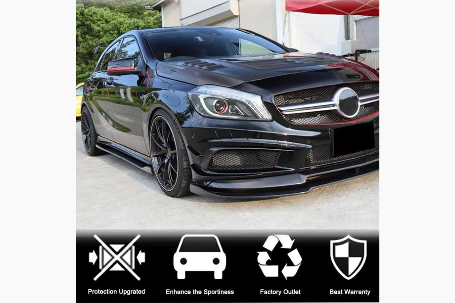 Mercedes A-class W176 2012–2018 Sānu sliekšņi V4 (Oglekļa šķiedra) Foto 2
