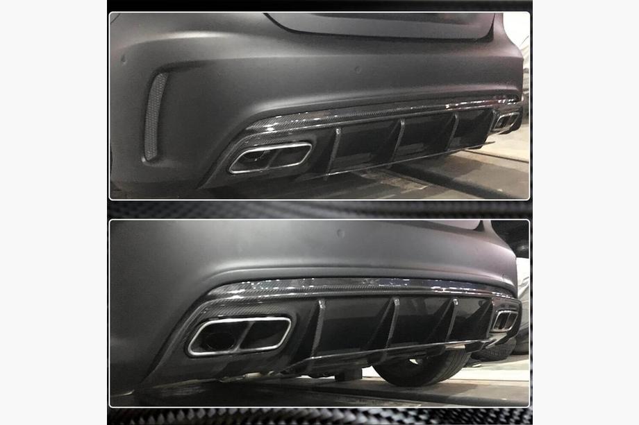 Mercedes A-class W176 2012–2018 Aizmugurējā bufera difuzors V1 (AMG-Line / A45 AMG HB) Foto 3