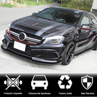 Mercedes A-class W176 2012–2018 Priekšējā bampera lūpa (lip) Lip V2 (AMG-Line / A45 AMG HB 2013-2015, oglekļa šķiedra) foto 2