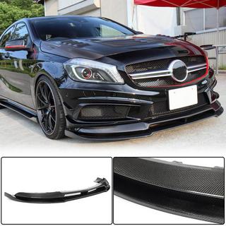 Priekšējā bampera lūpa (lip) Lip V2 (AMG-Line / A45 AMG HB 2013-2015, oglekļa šķiedra) foto 1