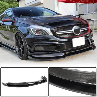 Priekšējā bampera lūpa (lip) Lip V2 (AMG-Line / A45 AMG HB 2013-2015, oglekļa šķiedra) foto 1