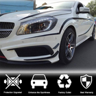 Mercedes A-class W176 2012–2018 Priekšējā bampera uzlikas (AMG-Line / A45 AMG HB 2013-2015, karbons) foto 2