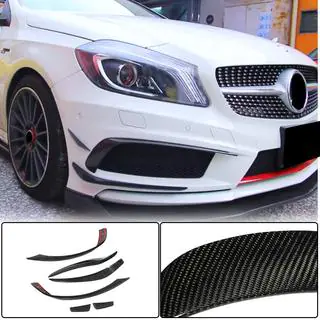 Priekšējā bampera uzlikas (AMG-Line / A45 AMG HB 2013-2015, karbons) foto 1