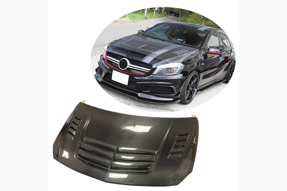 Mercedes A-class W176 2012–2018 Motora pārsegs (oglekļa šķiedra) Image