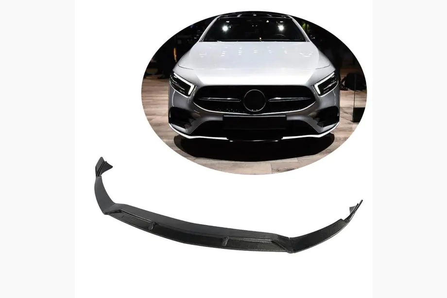 Mercedes A-class W177 2018– Priekšējā bampera lūpa Lip V3 (AMG-Line SD 2018-2021, oglekļa šķiedra) Image