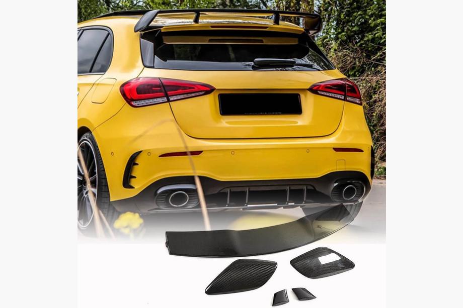 Mercedes A-class W177 2018– Spoileris V3 (HB, oglekļa šķiedra) Image