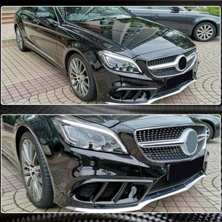 Priekšējā bampera uzlikas (AMG-Line SD 2015-2018, oglekļa šķiedra) foto 3