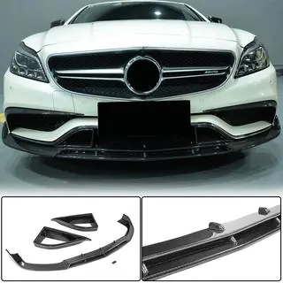 Priekšējā bampera lūpa Lip V1 (CLS63 AMG SD 2015-2018, oglekļa šķiedra)