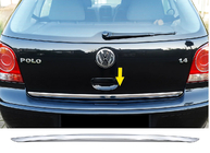 Volkswagen Polo 2001–2009 Bagāžnieka malas uzlika 2005-2009 (nerūsējošais tērauds) foto 2