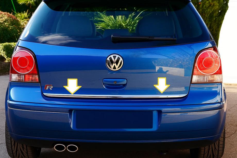 Volkswagen Polo 2001–2009 Bagāžnieka malas uzlika 2005-2009 (nerūsējošais tērauds) Image
