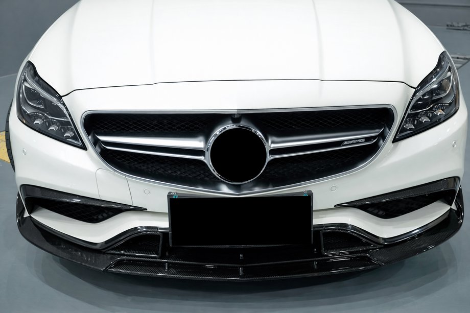 Mercedes CLS C218 2011–2018 Priekšējā bampera lūpa Lip V2 (CLS63 AMG SD 2015-2018, oglekļa šķiedra) Foto 5