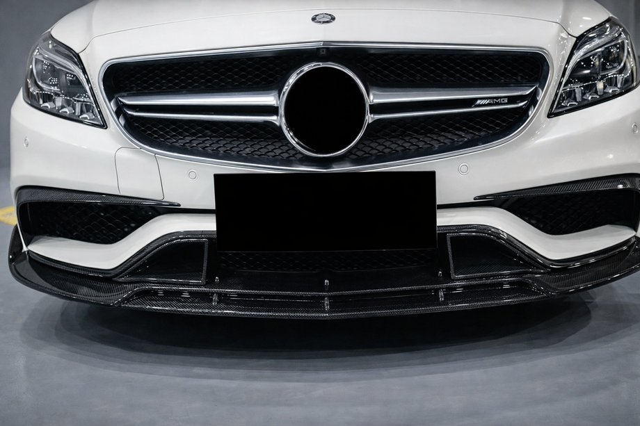Mercedes CLS C218 2011–2018 Priekšējā bampera lūpa (CLS63 AMG SD 2015-2018, oglekļa šķiedra) Foto 6