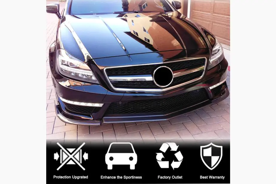 Mercedes CLS C218 2011–2018 Priekšējā bufera lūpa Lip V1 (CLS63 AMG SD 2011-2014, oglekļa šķiedra) Foto 2