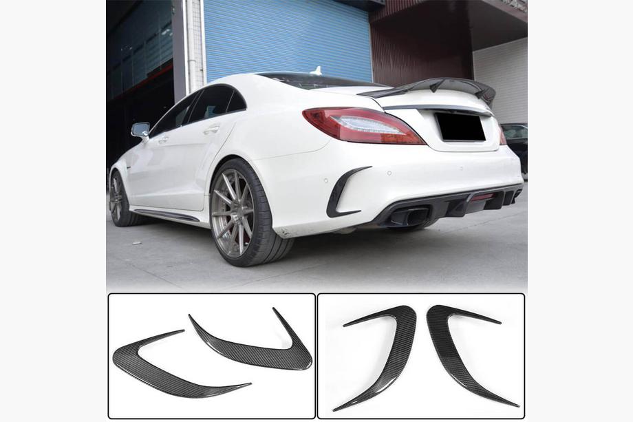 Mercedes CLS C218 2011–2018 Aizmugurējā bampera uzlikas (Base / CLS63 AMG SD 2015-2018, oglekļa šķiedra) Image