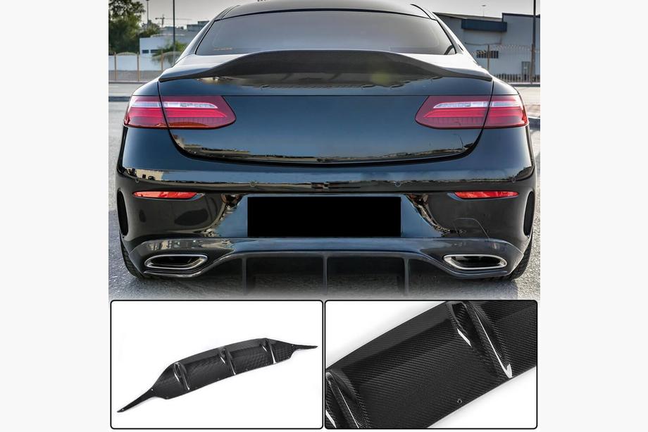 Mercedes E-class coupe C238 2016–2024 Aizmugurējā bampera difuzors V2 (AMG-Line 2017-2019, oglekļa šķiedra) Image