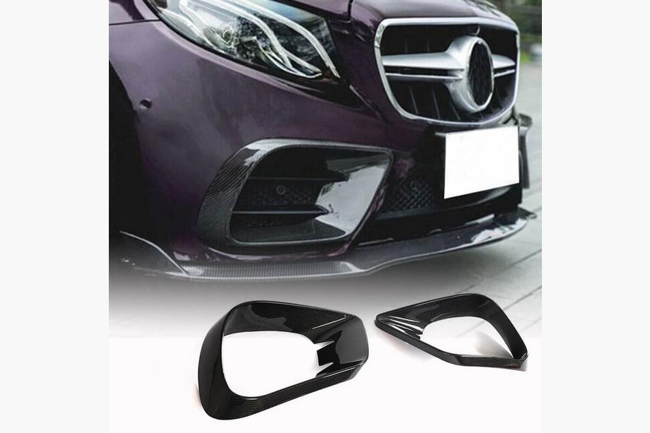 Mercedes E-class coupe C238 2016–2024 Priekšējā bampera uzlikas (AMG-Line 2017-2019, oglekļa šķiedra) Image