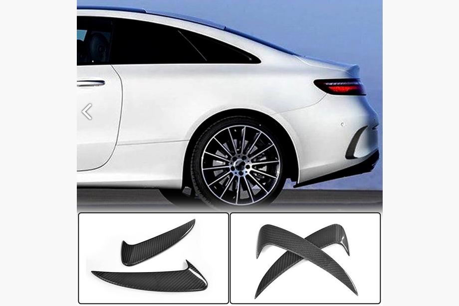 Mercedes E-class coupe C238 2016–2024 Aizmugurējā bufera uzlikas (AMG-Line 2017-2019, oglekļa šķiedra) Foto 1