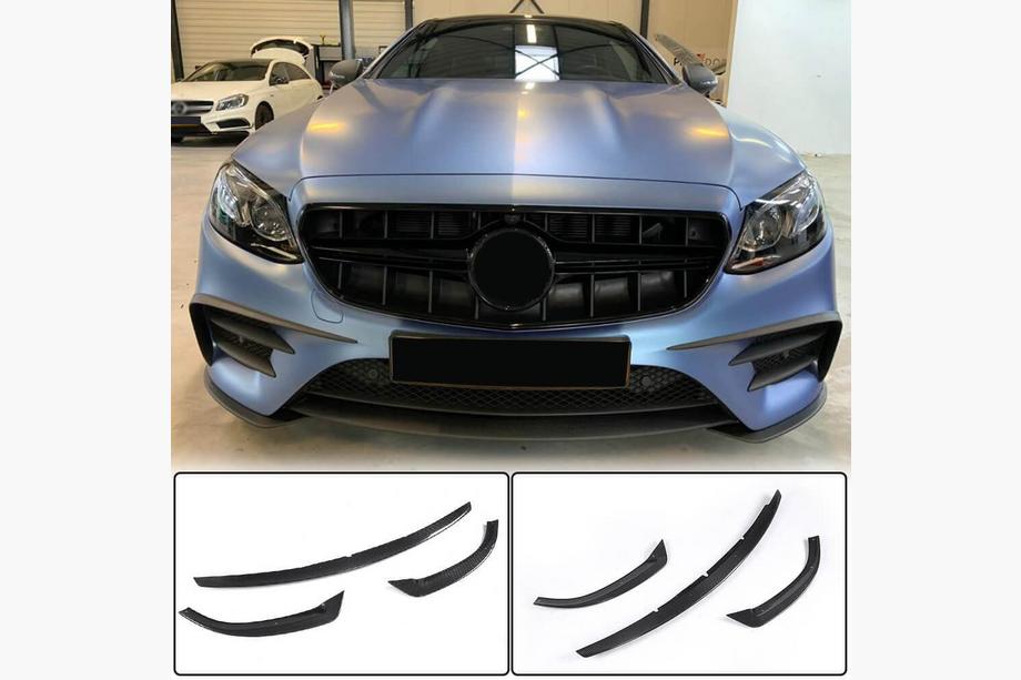 Mercedes E-class coupe C238 2016–2024 Priekšējā bampera lūpas uzlika Lip (AMG-Line 2017-2019, oglekļa šķiedra) Image