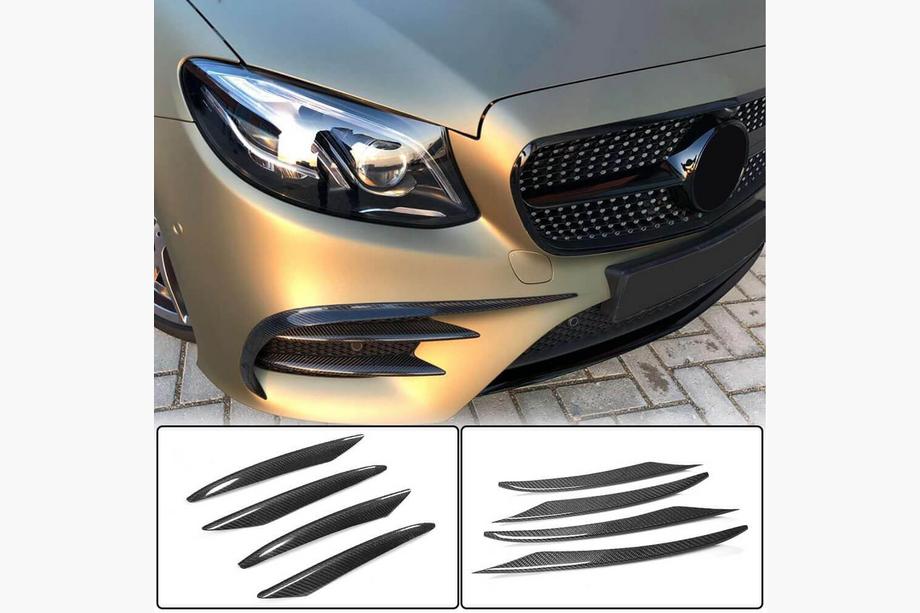 Mercedes E-class coupe C238 2016–2024 Priekšējā bufera uzlikas (AMG / AMG-Line 2017-2019, oglekļa šķiedra) Image
