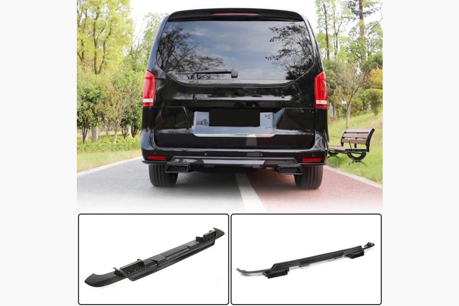 Mercedes Vito/V klase W447 2014– Aizmugurējā bampera difuzors V1 (V-Class 2014-2019, oglekļa šķiedra) Image