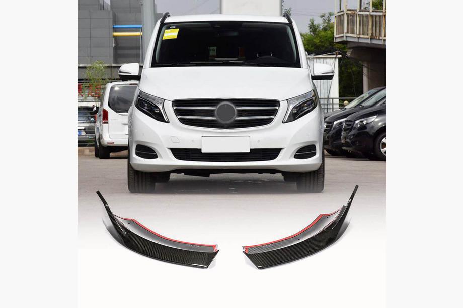 Mercedes Vito/V klase W447 2014– Priekšējā bampera uzlikas Flap (V Class 2014-2019, karbons) Foto 1