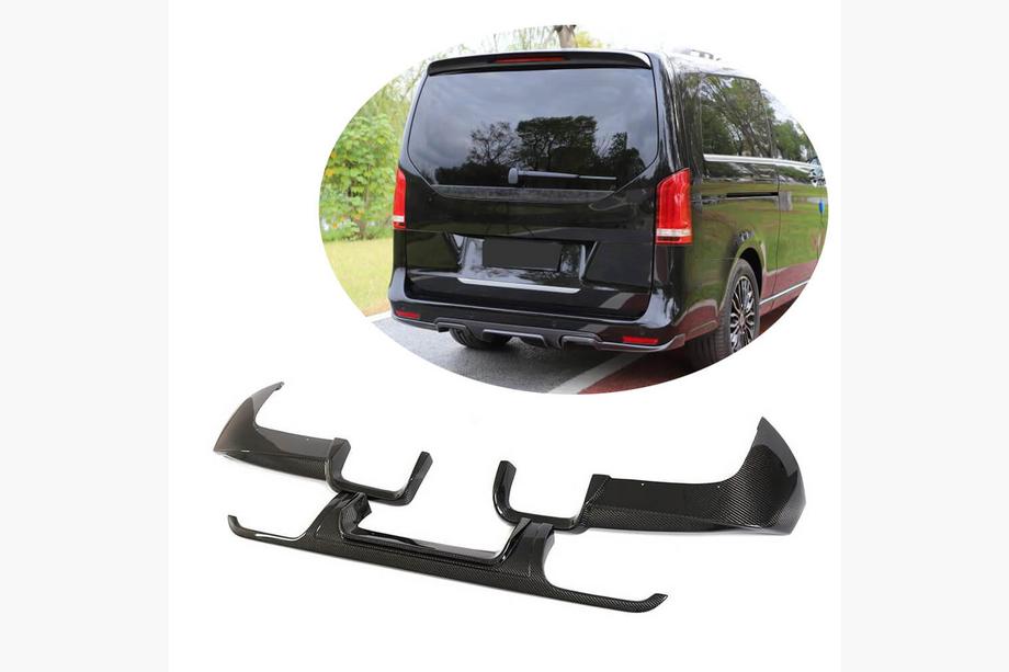 Mercedes Vito/V klase W447 2014– Aizmugurējā bampera difuzors V3 (V-Class 2014-2019, oglekļa šķiedra) Image