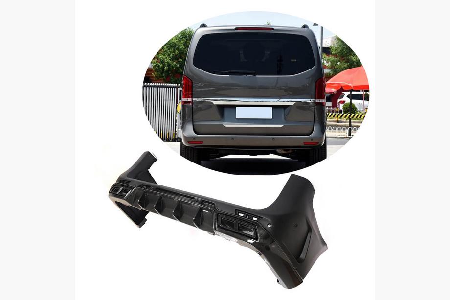 Mercedes Vito/V klase W447 2014– Aizmugurējā bufera uzlika ar difuzoru (2014-2019, plastmasa + oglekļa šķiedra) Image