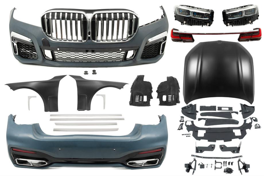 BMW 7. sērija F01/F02 2008–2015 Restailinga komplekts G12 M760 (bez bagāžnieka vāka un aizmugurējo spārnu nomaiņas) Foto 6