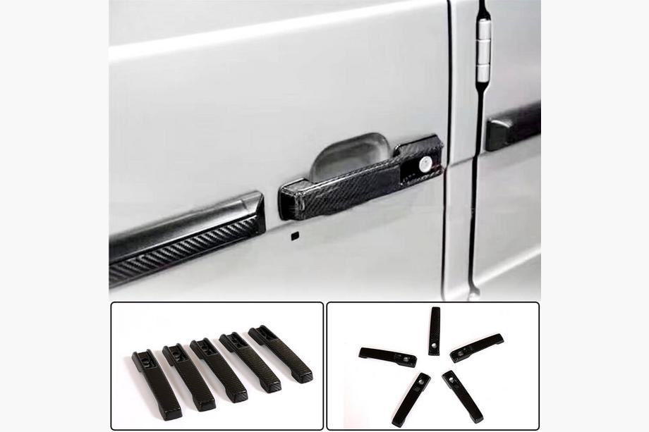 Mercedes G class W463 1990–2018 Durvju rokturu uzlikas (2004-2018, Dry Carbon) Foto 1