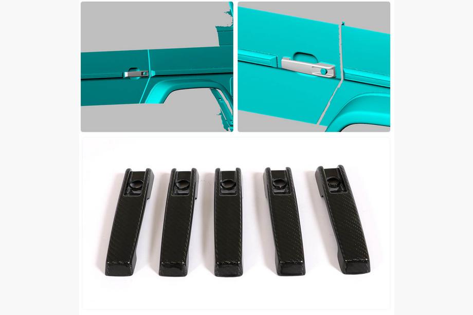 Mercedes G class W463 1990–2018 Durvju rokturu uzlikas (2004-2018, Dry Carbon) Foto 2
