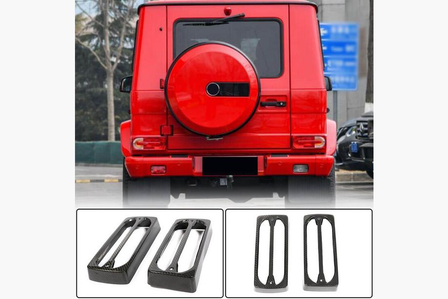 Mercedes G class W463 1990–2018 Aizmugurējo lukturu uzlikas (sausais karbons) Image