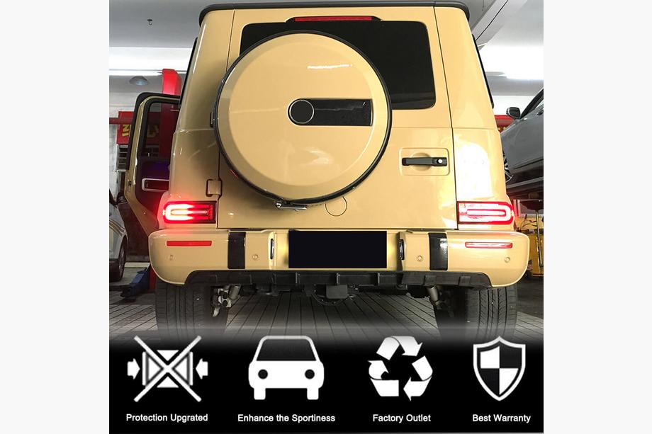 Mercedes G-Class W463 2018–2024 Aizmugurējā bampera difuzors V1 (G63 AMG, oglekļa šķiedra) Foto 3