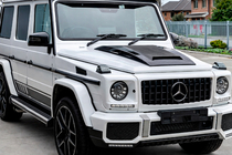 Mercedes G class W463 1990–2018 BRBS motora pārsega uzlika (2004-2018, karbon) foto 2